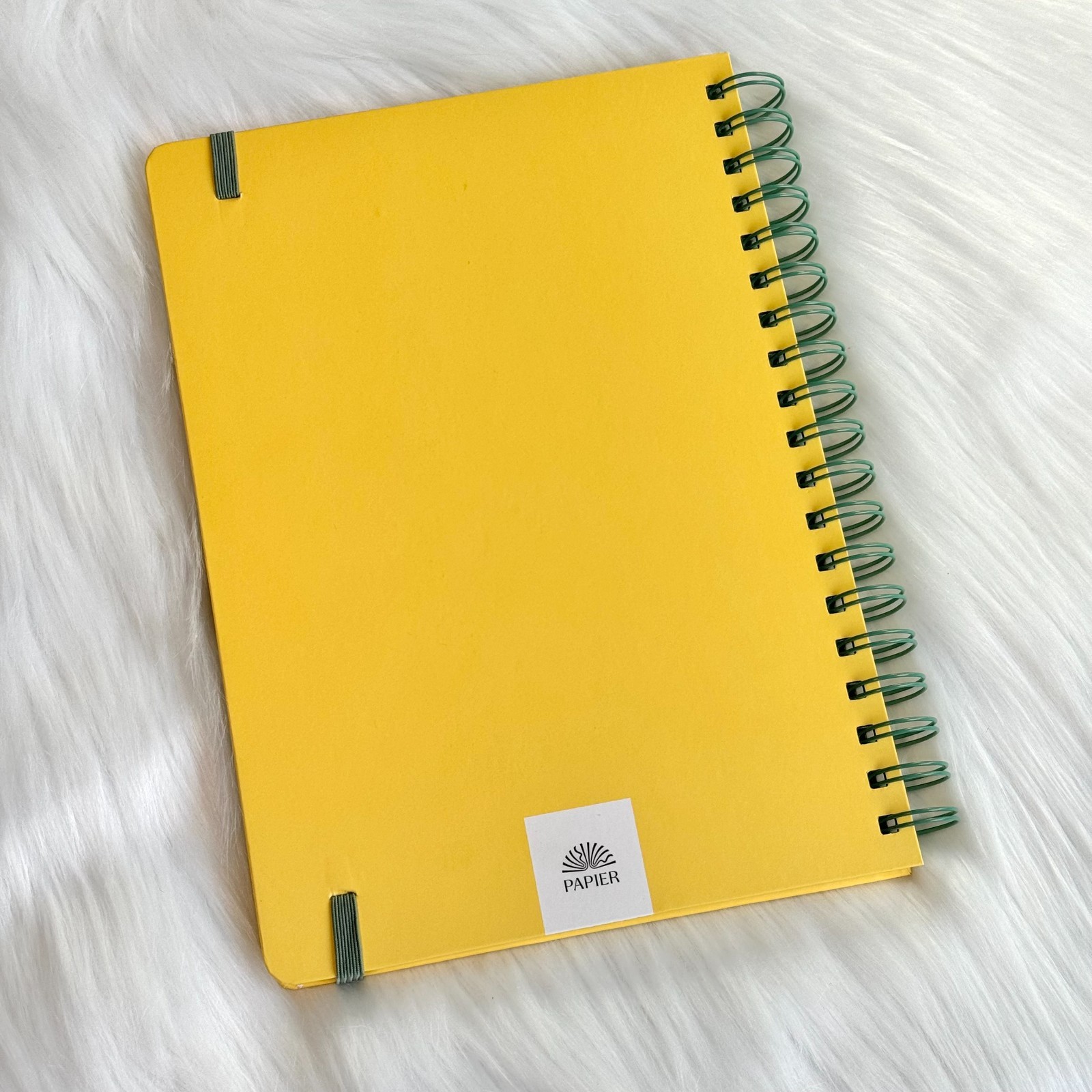 NEW Papier Yellow Recipe Journal Oranges Design Spiral Bound Notebook