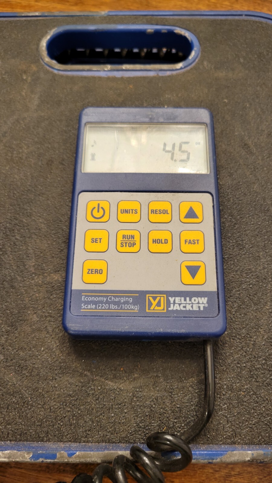 Yellow Jacket 68860 220lb Compact Scale Lightweight Wireless Accurate Workplace
