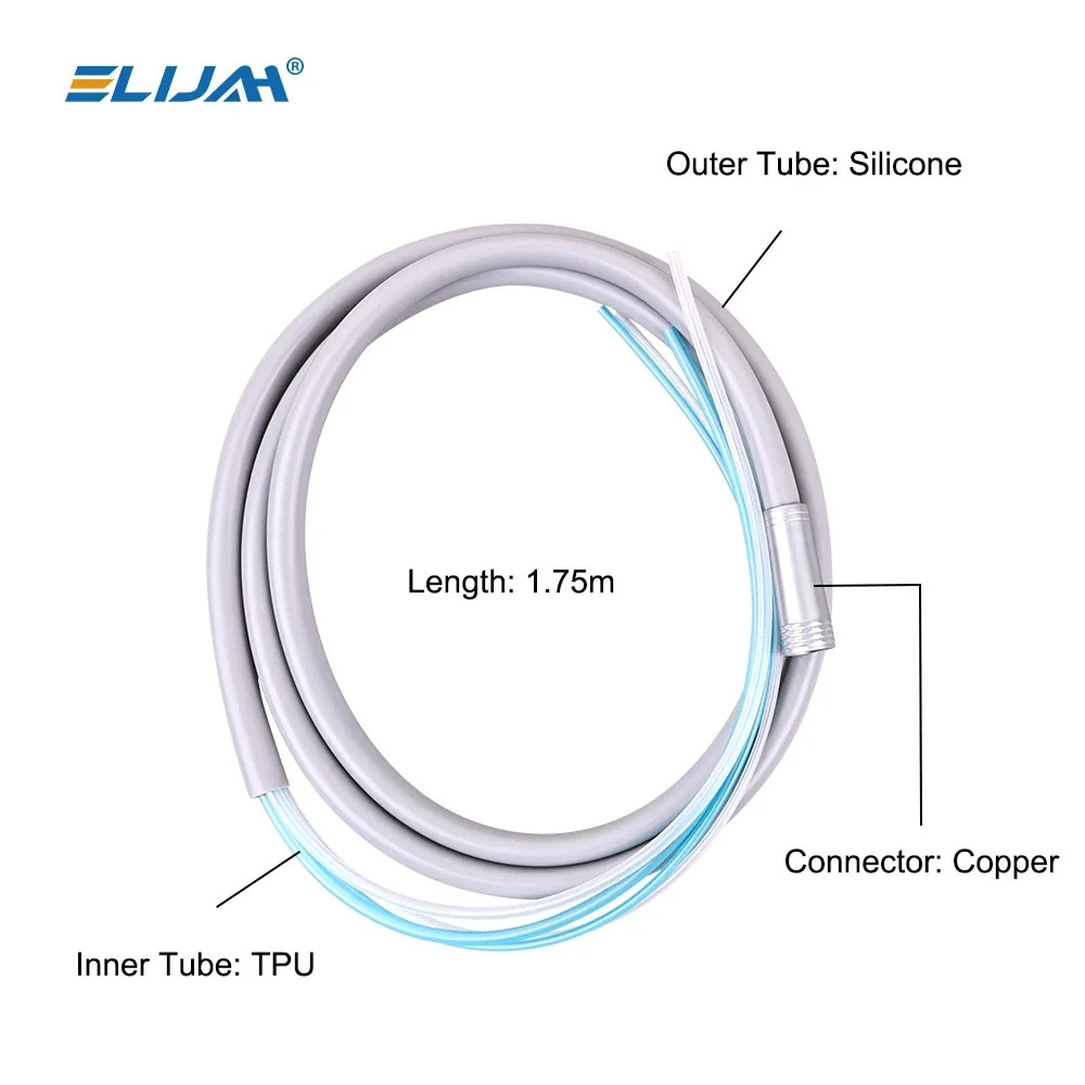 Dental 2/4 Holes Silicone Tubing Hose for Air Turbine High Speed Handpiece IN US