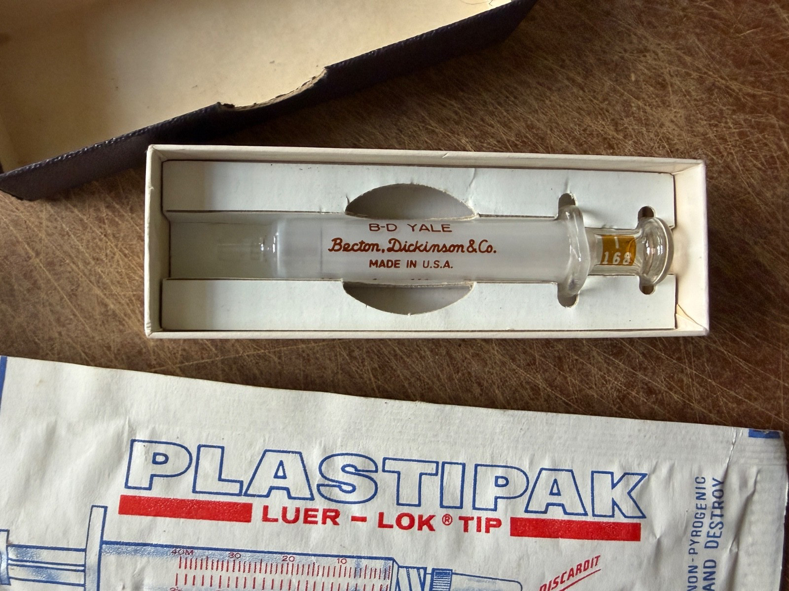 Vintage Medical Doctor’s Ephemera Lot Glass Metal Syringes B-D Plastipak