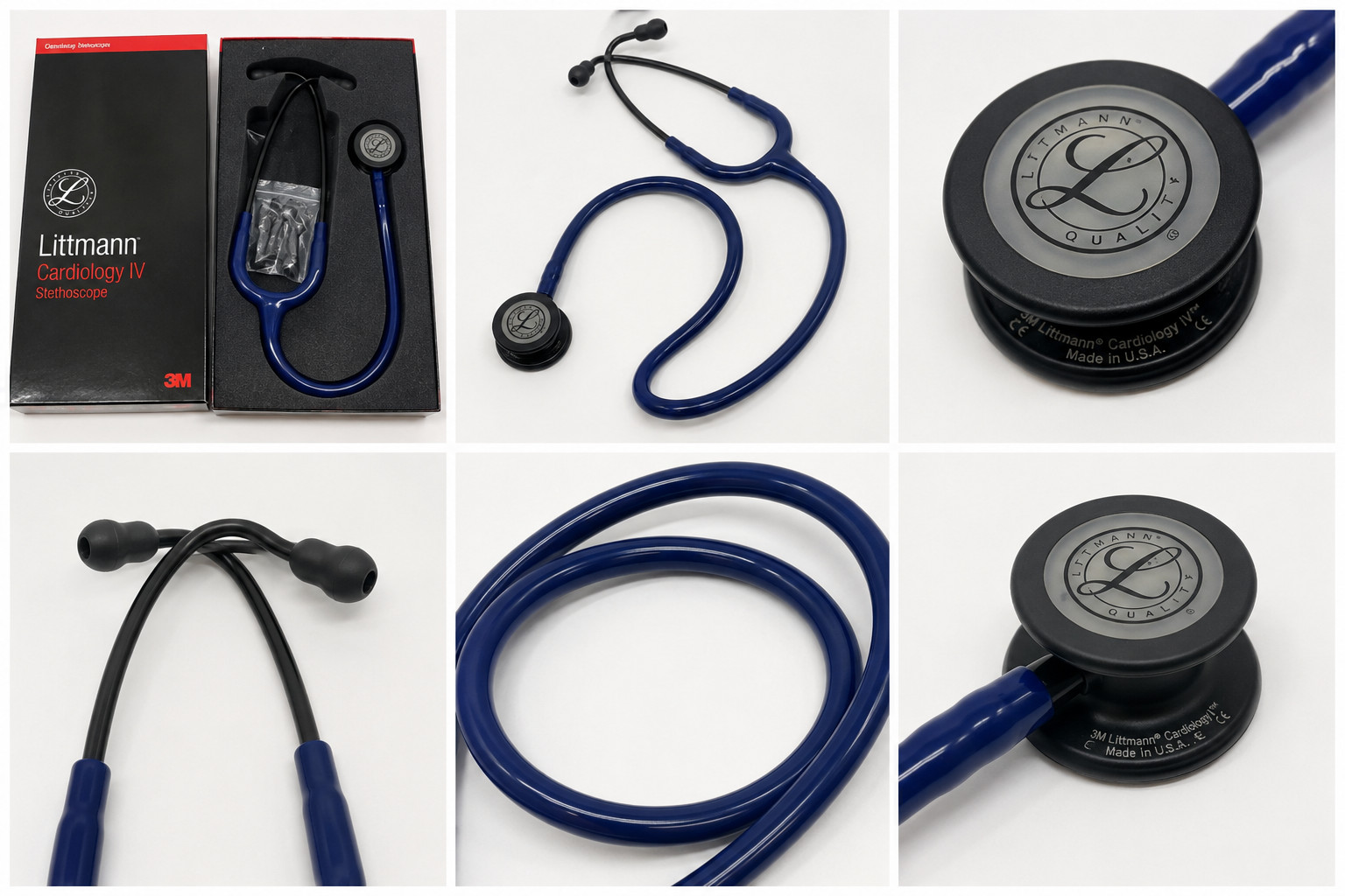 3M Littmann Cardiology IV Stethoscope, 6165, Blue-Black Chestpiece Black 27″