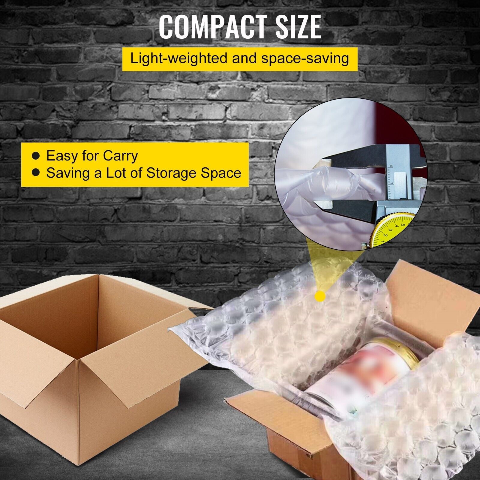 2 Roll 984ft x16″ Air Cushion Machine Film Bubble Pillow Packaging Padding