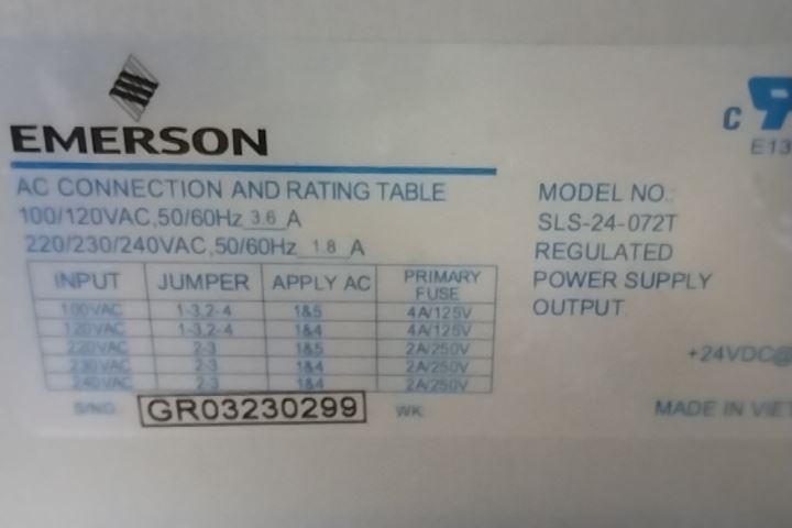 SolaHD SLS24072T 115/230VAC Input 24VDC Output Power Supply