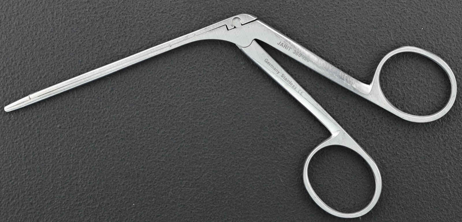 Jarit 380-150 Hartman Alligator ENT Forceps, Serrated, 1.8mm Jaw, Straight, 85mm
