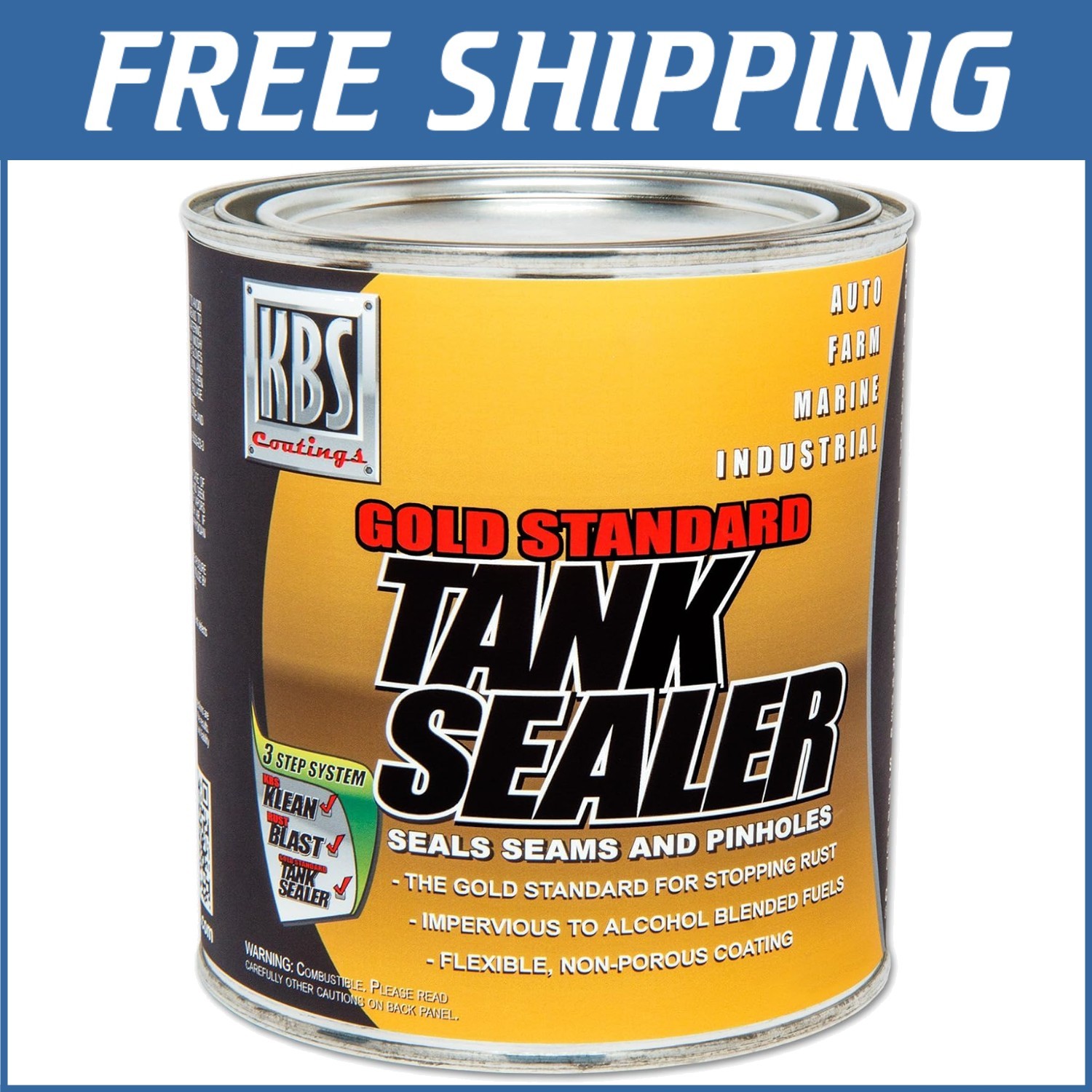 Gold Standard Tank Sealer – Fuel Impervious Seal for Metal & Fiberglass Tanks