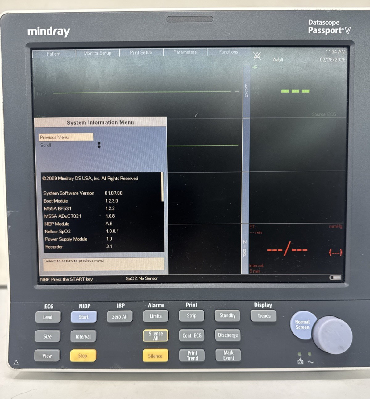 Mindray Datascope Passport V S.V. 01.07.00 (1382R)