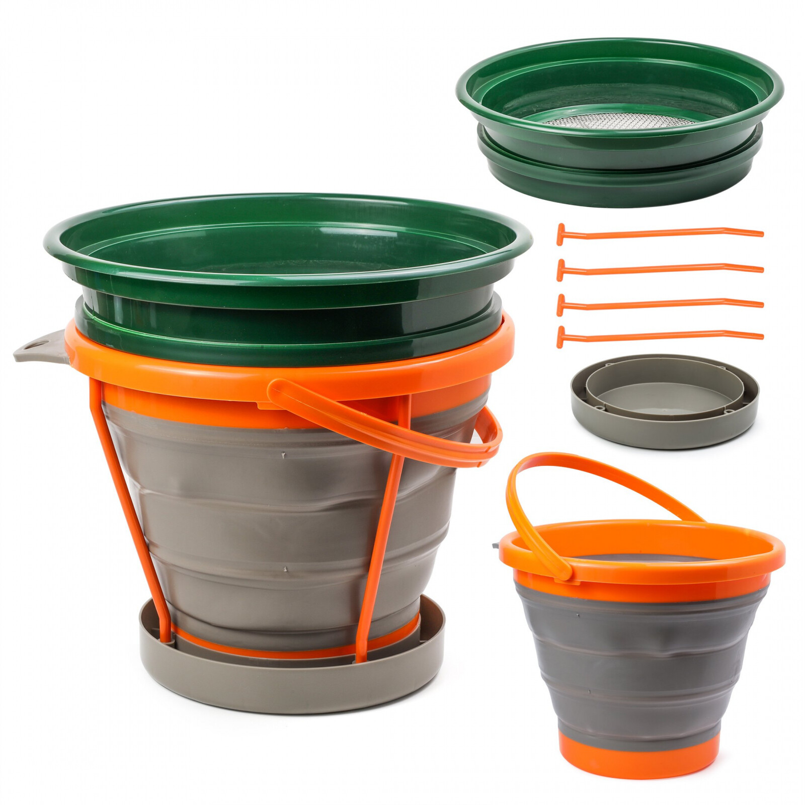 ASR Outdoor Classifier Screen Set with 10L Collapsible Bucket Kit (4 Sizes)