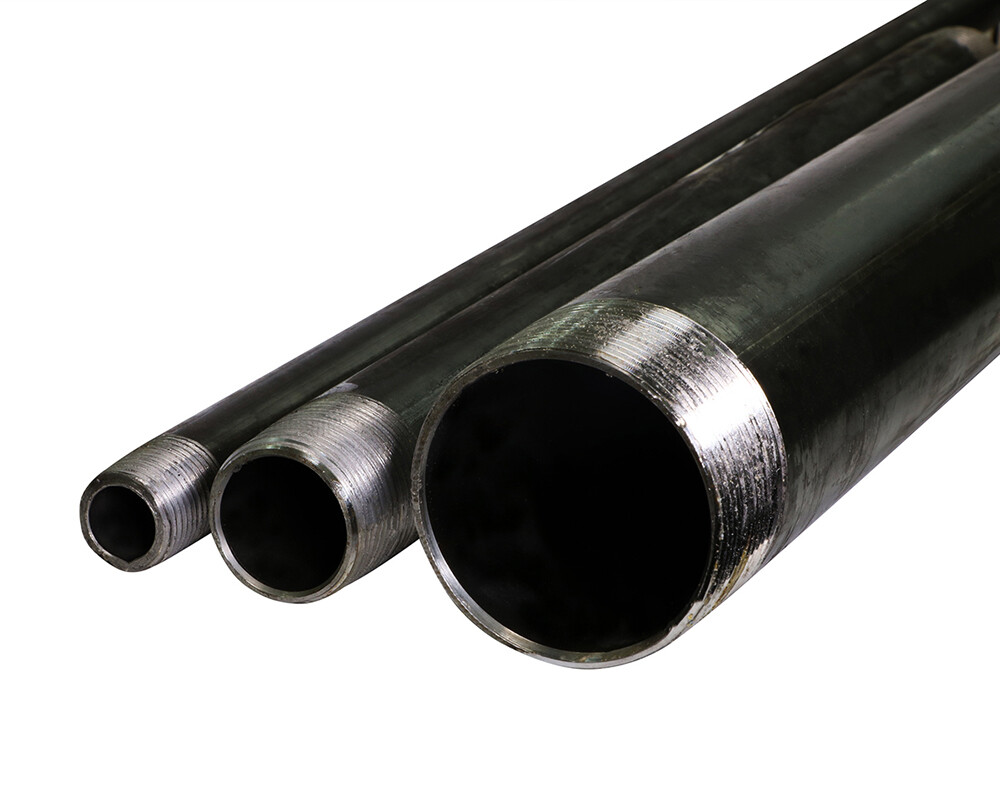 18″in-72″in Pre Cut Black Steel Long Nipple Pipe Fitting 1″in Male NPT (5 Pack)