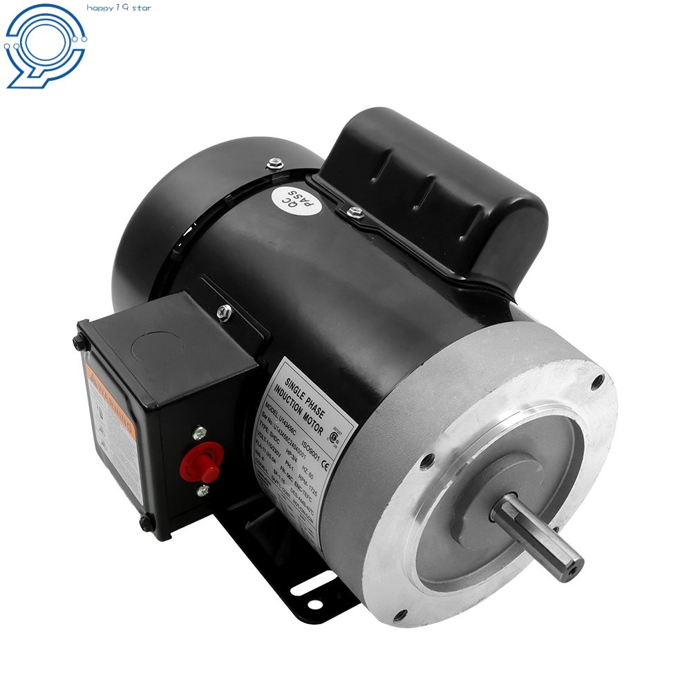 115V/230V 3/4 HP Electric Motor Single Phase 1725 rpm 5/8» shaft 56C Frame