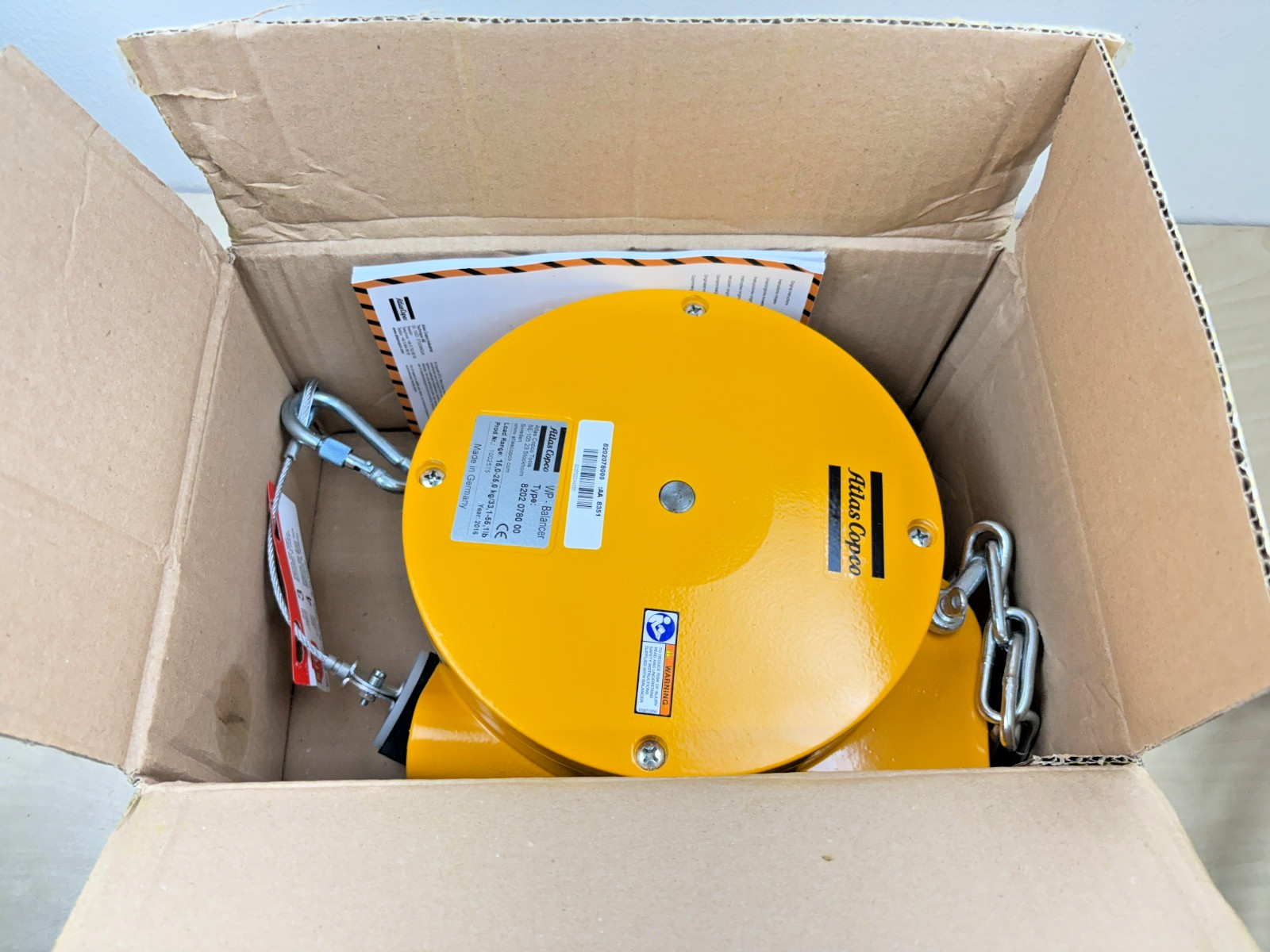 Atlas Copco 8202 0780 00 WP Balancer, 15 – 25 kg, 33.1 – 55.1 lbs, 8202078000