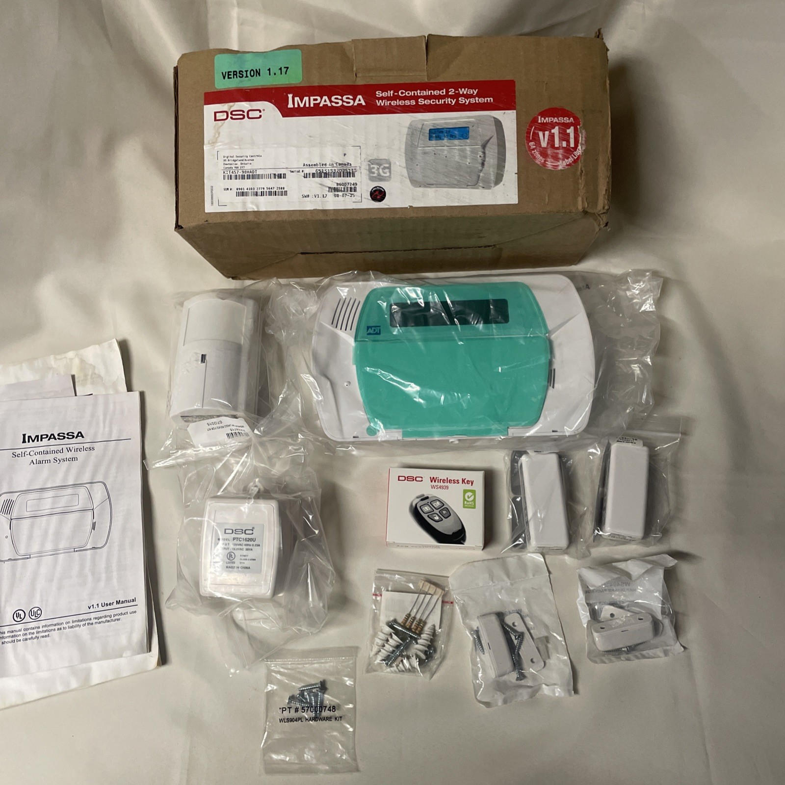DSC KIT457-98HADT Impassa 2-Way Self Contained Wireless Security System