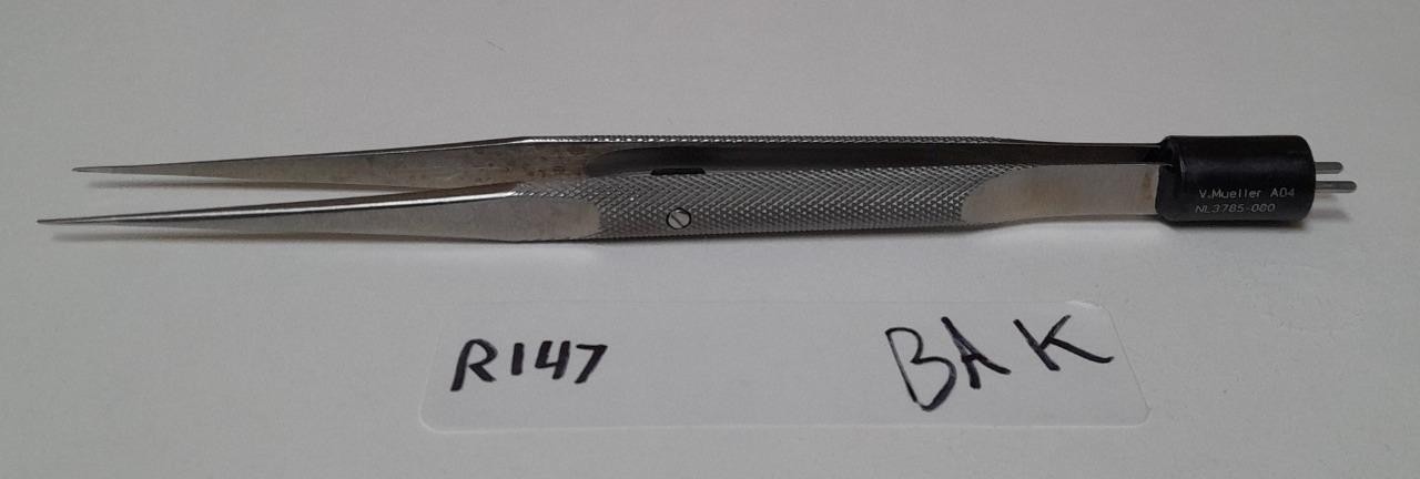 V. MUELLER NL3785-080 A04 RHOTON BIPOLAR FORCEPS 0.5MM ! R147 BA K