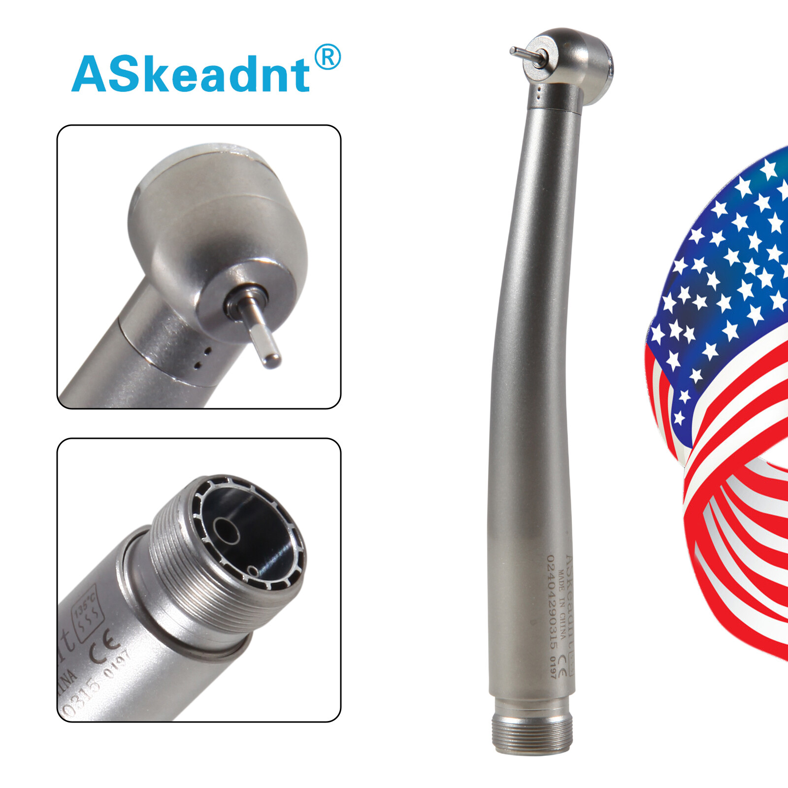 Dental PANA MAX High Speed Handpiece Large Torque Push Button 2 Holes Borden