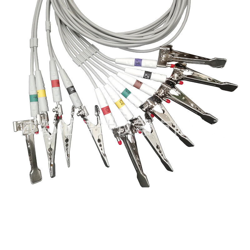 veterinary ekg/ecg crocodile electrode flat clip snap connection,bag of 10 pcs