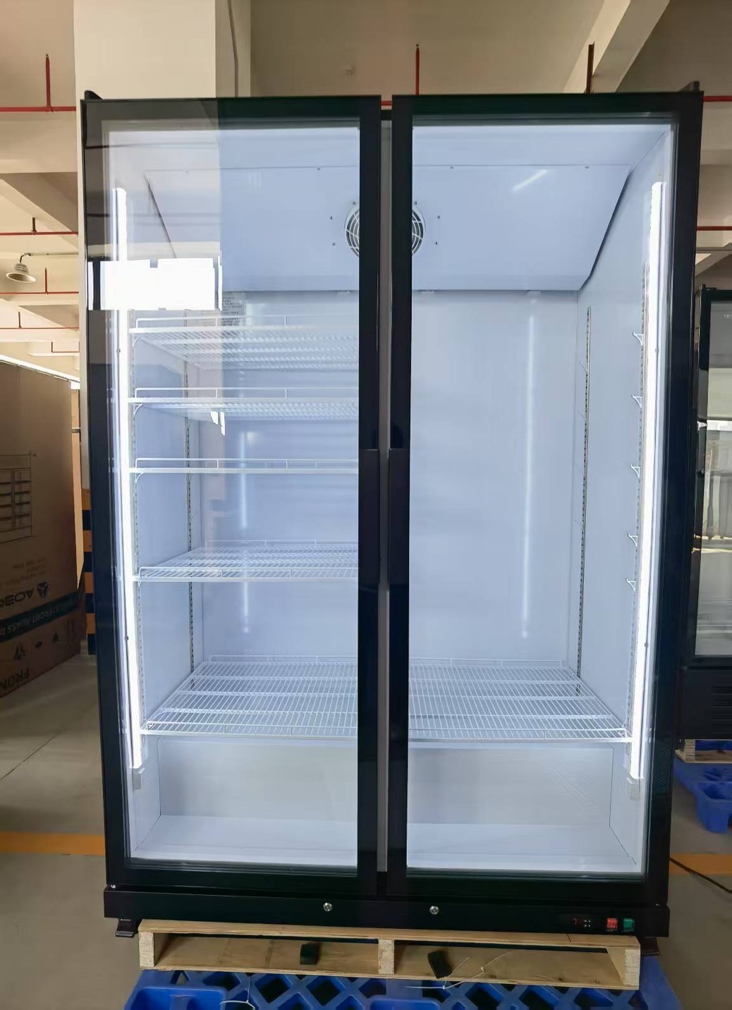 Yeego Commercial Beverage Refrigerator Glass Door Merchandiser Cooler 37.79Cu.ft