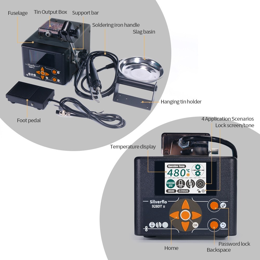 928DT-II Precision soldering station Auto Tin Feeder Dual Modes of Soldering