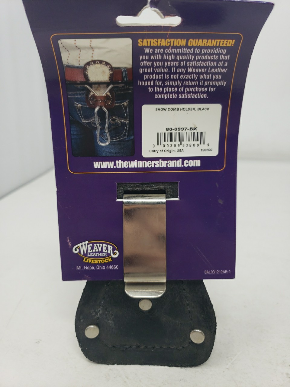 Weaver Leather 80-0997-BK Show Comb Holder