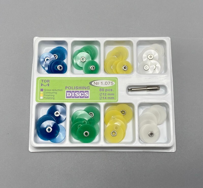 No.1.075 Dental Polishing Disc Gross Reduction Contouring Mandrel Stripes Set