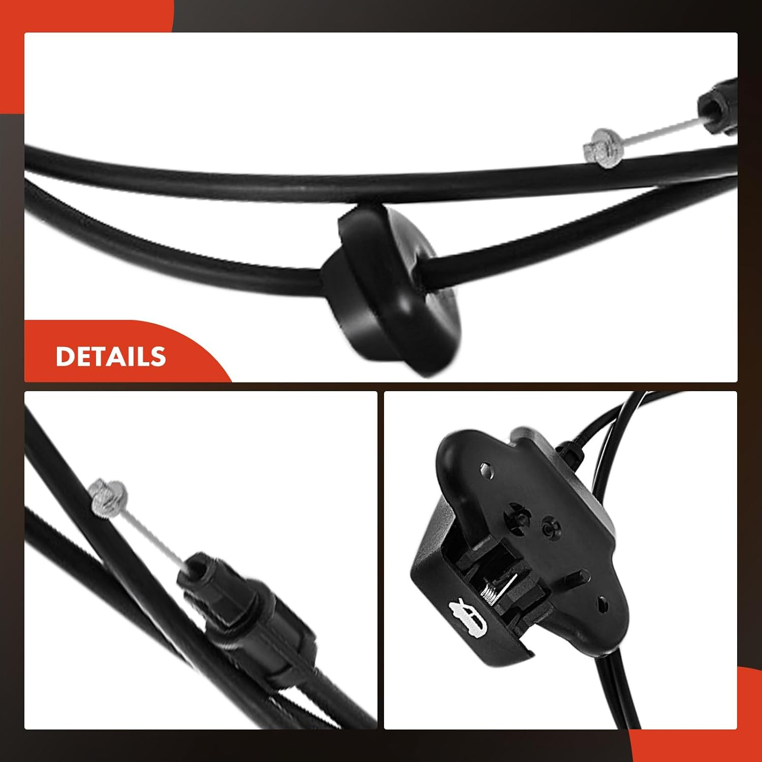 Front Hood Latch Release Cable with Handle Compatible with Dodge Grand Caravan 2