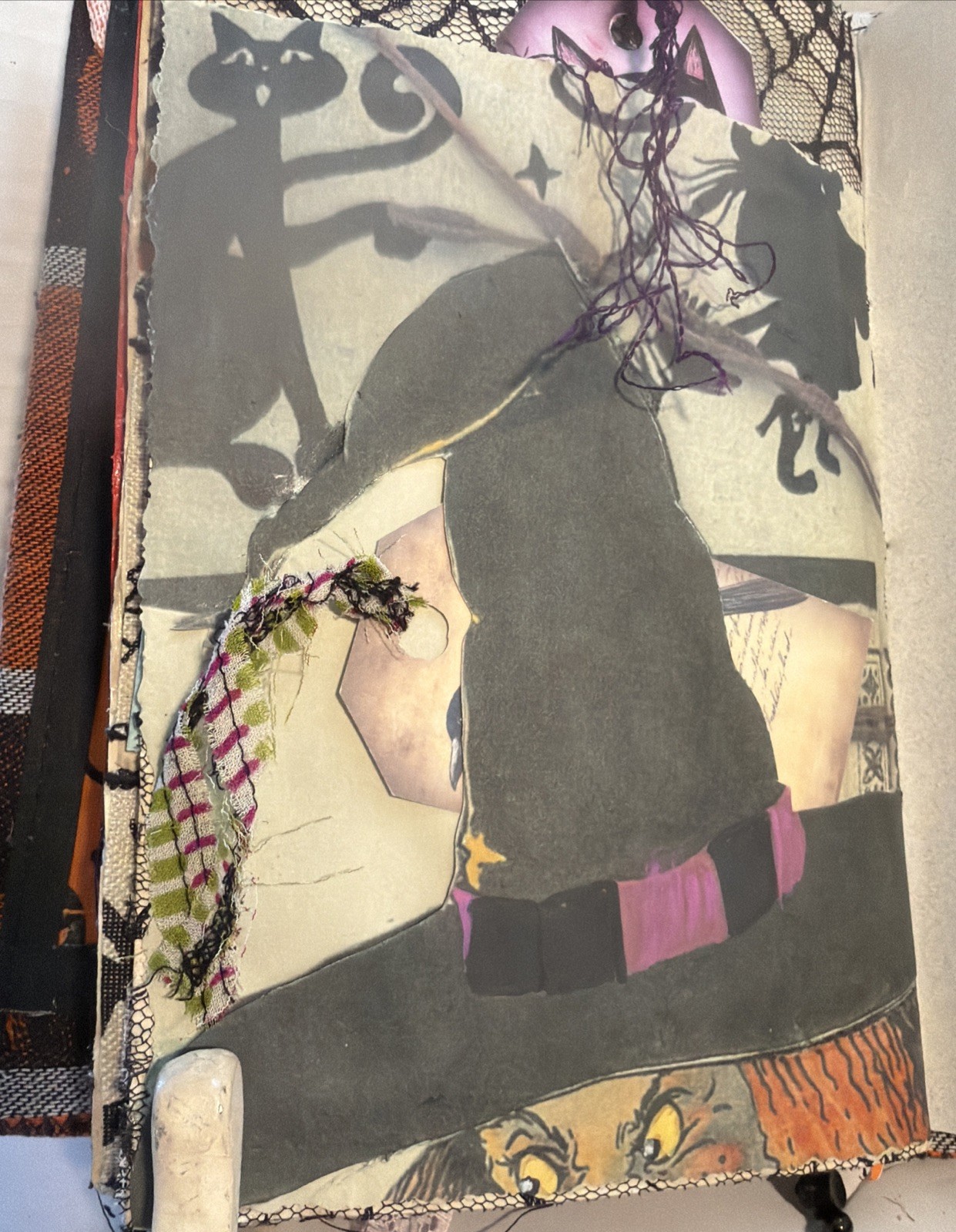 Junk Journal Halloween Spellbound Scary Tales Handmade Memory Note Book 74 Pages