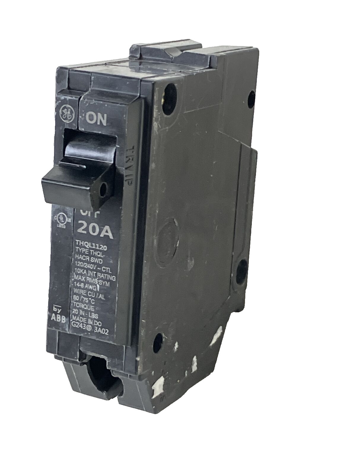 THQL1120 General Electric Plug-In CIRCUIT BREAKER 1 pole 20 Amp 1P 20A New!!