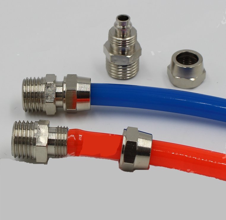 Pneumatic Gas Air Soft Tube Quick Connector Fitting 5/16″ 8mm OD to 3/8″ NPT #13
