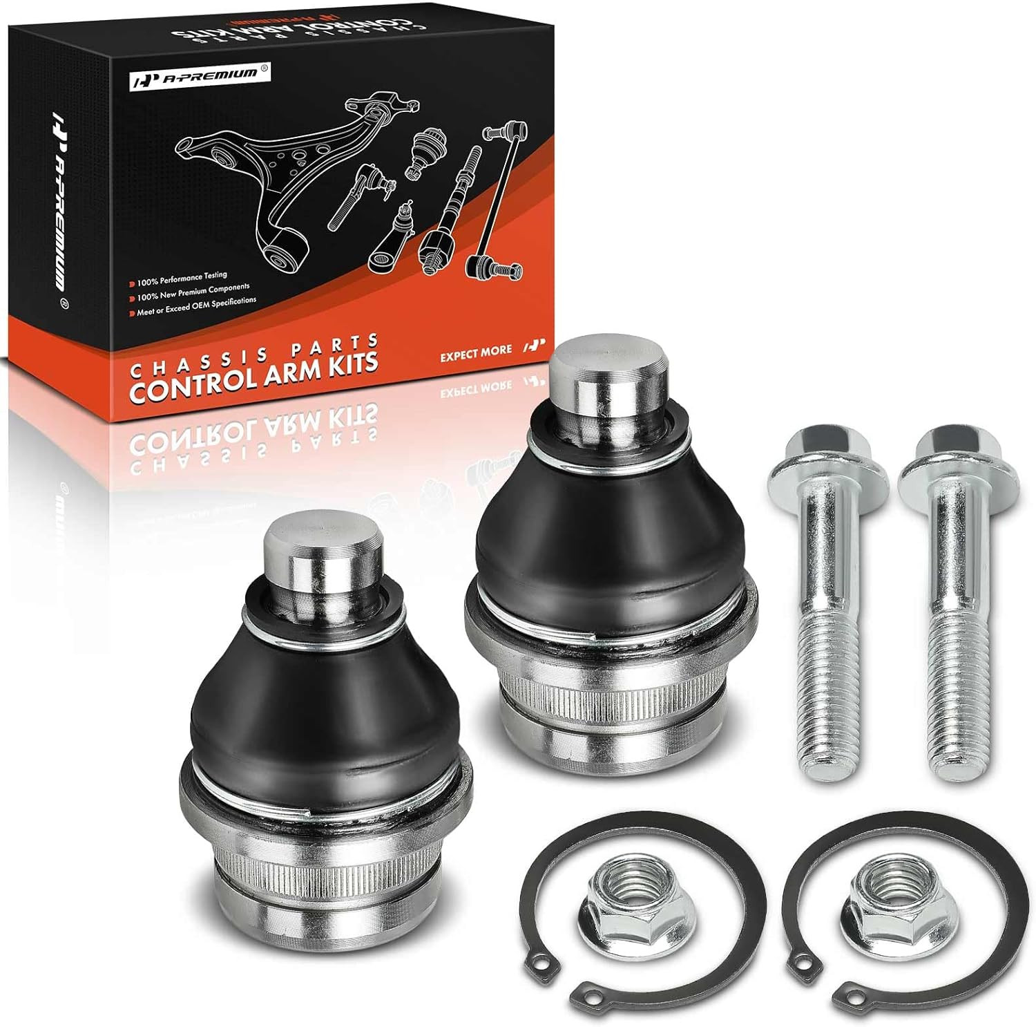 2 X Front Lower Ball Joint, Compatible with Jeep Compass 2007, Patriot 2007-2017