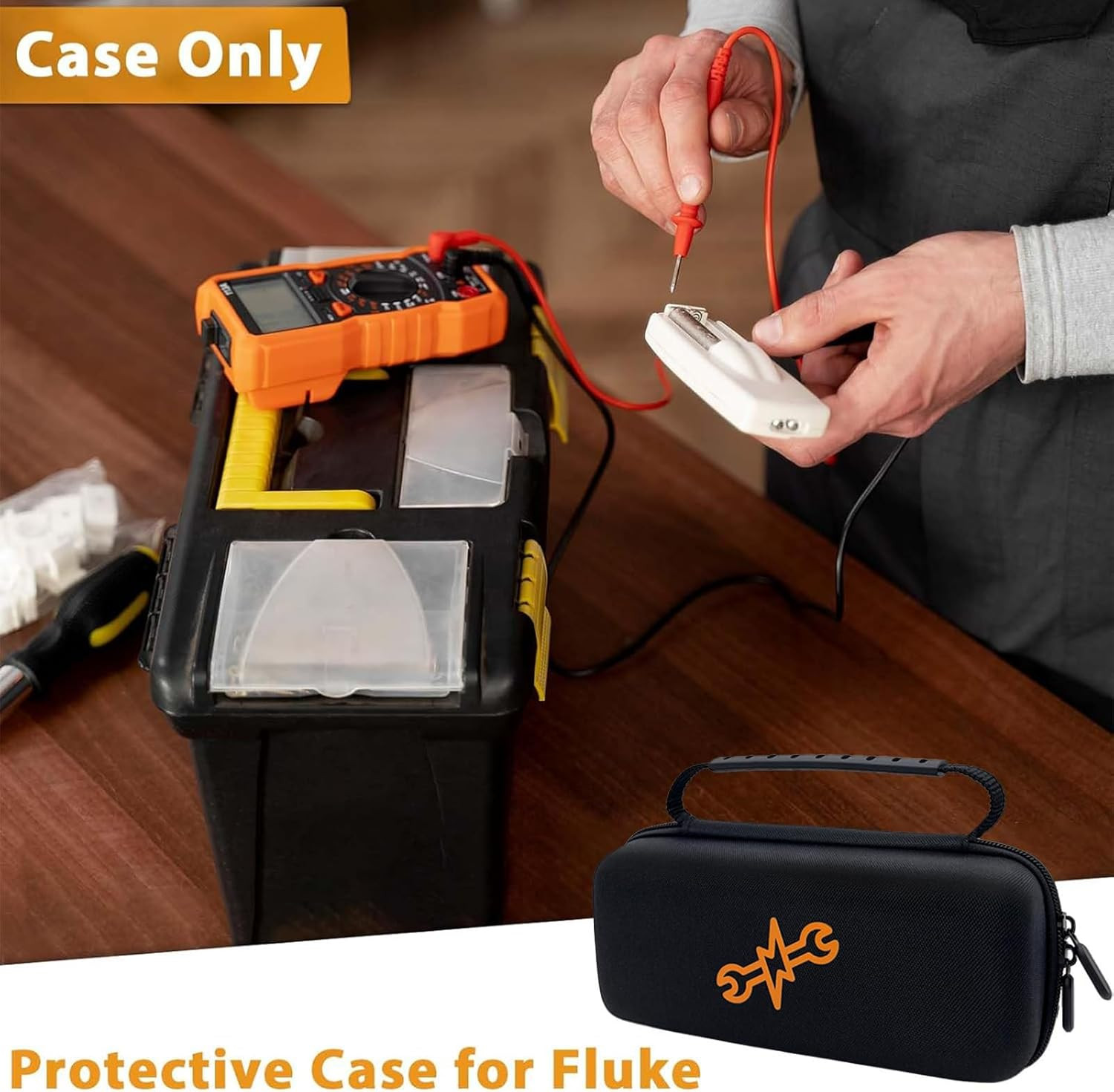 Hard Tool Carrying Case for Fluke 323/324/325/303/305 Clamp Multimeter FC True R