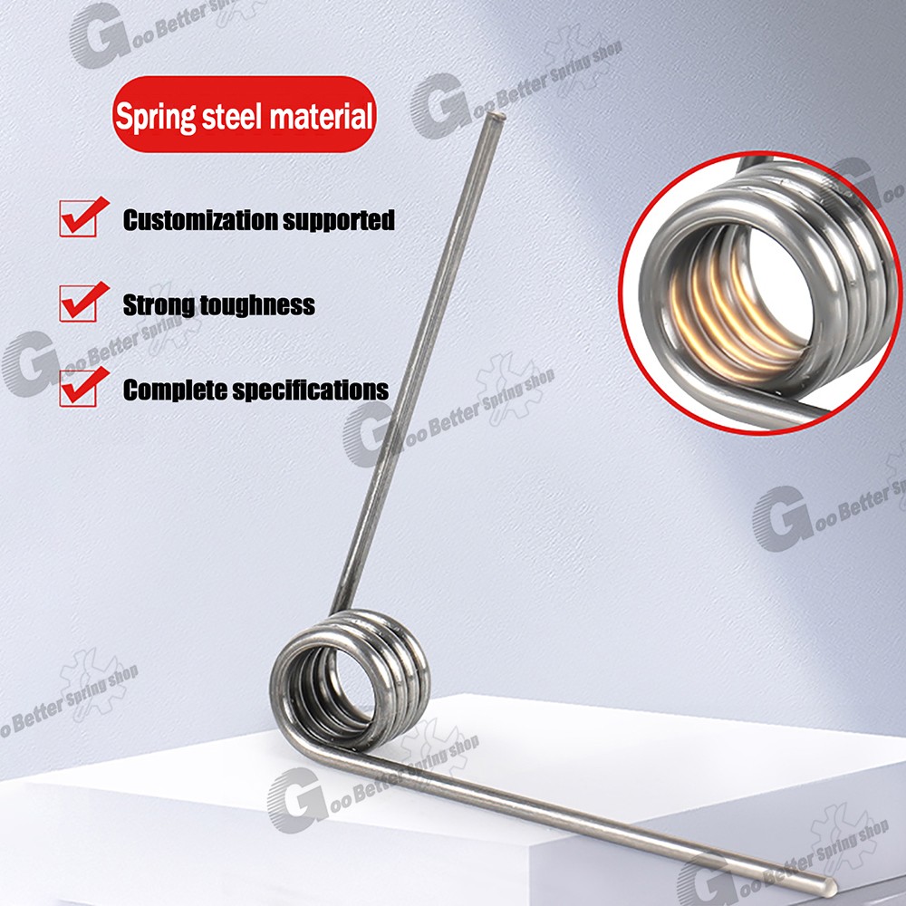 Torsion Spring 3-9 Coil (10 pcs), 1.2mm Wire dia, 6 ~ 12mm OD, Left spring Steel