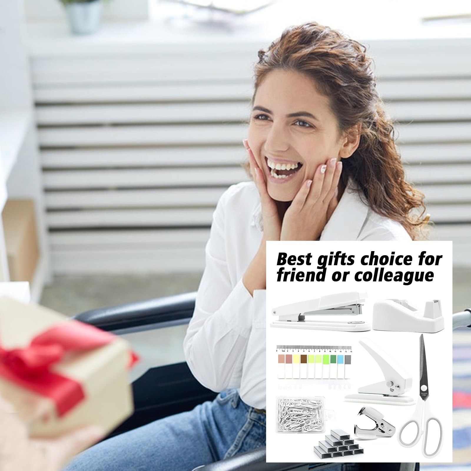 sportsvoutdoors White Desk Accessories, Modern Minimalist Office Supplies Set…