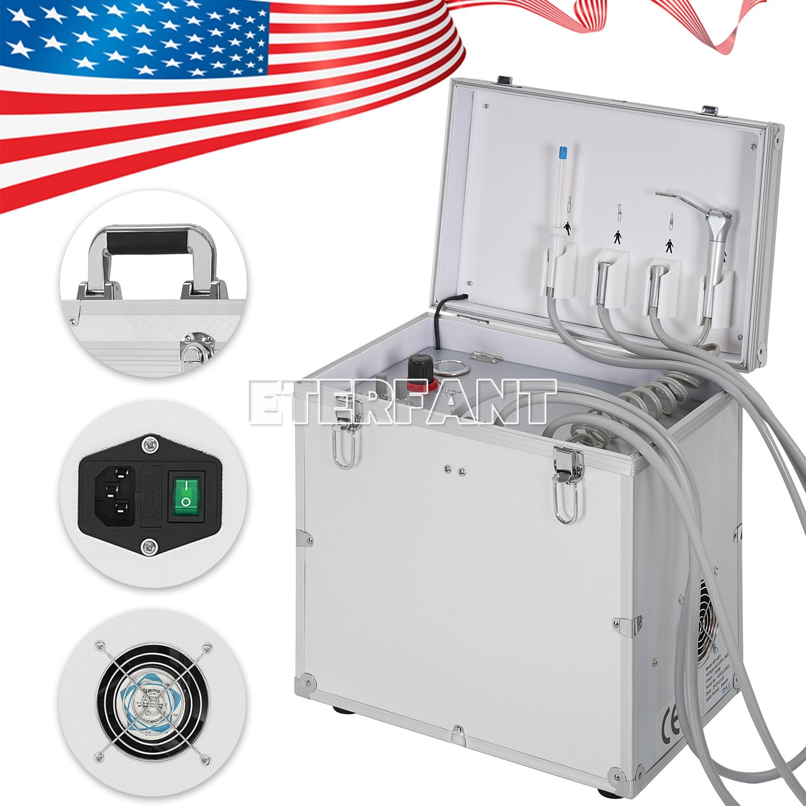 Dental Unit System/Mobile Delivery Cart Treatment/Air Compressor Suction System