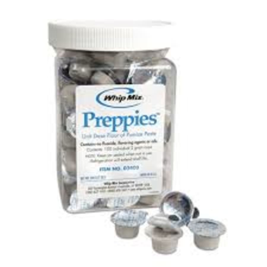 Pumice Preppies 100 Cups Dental Pumice Paste Non Fluoride Stain Removal Polish