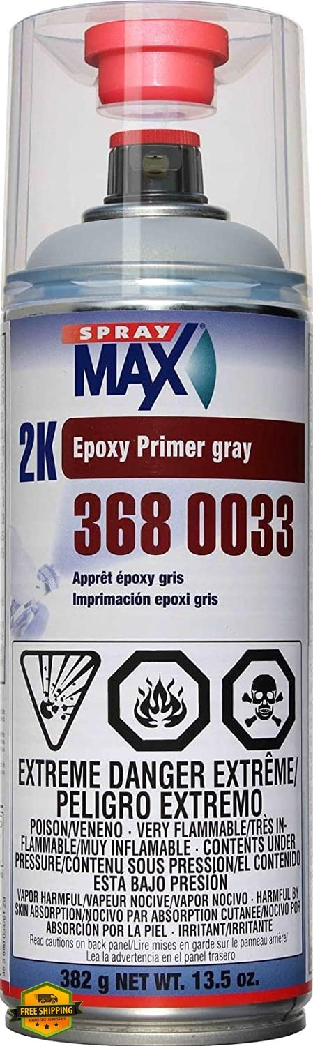 SprayMax 2K Epoxy Primer Gray 12.5 oz