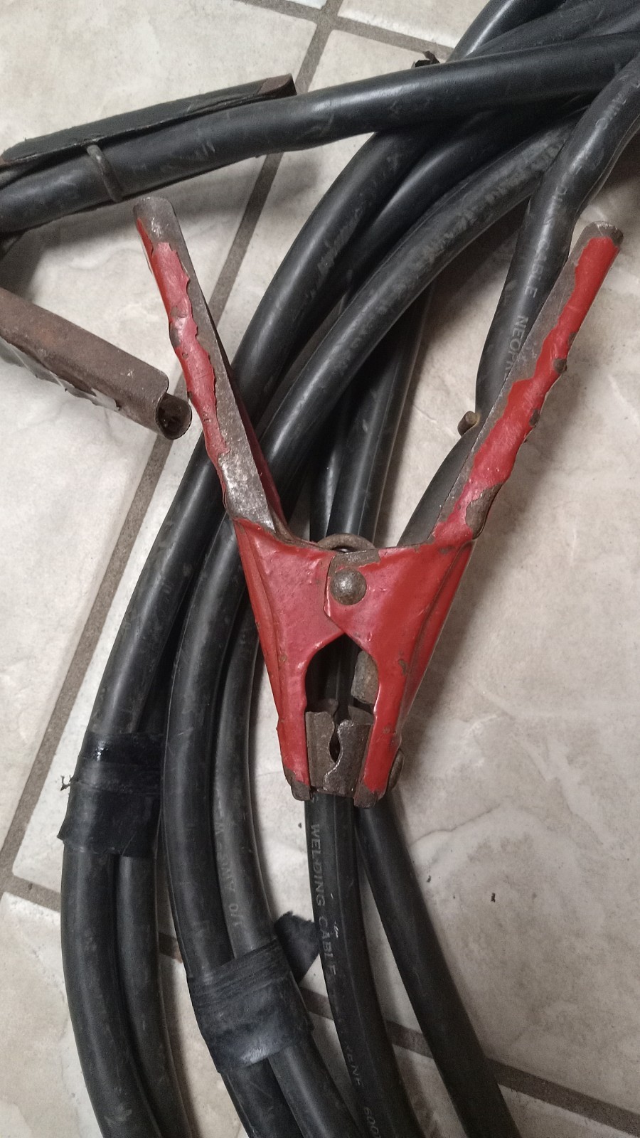 1/0 AWG Heavy Duty Heavy Gauge Welding Wire Set Of Cables Used 16 Foot