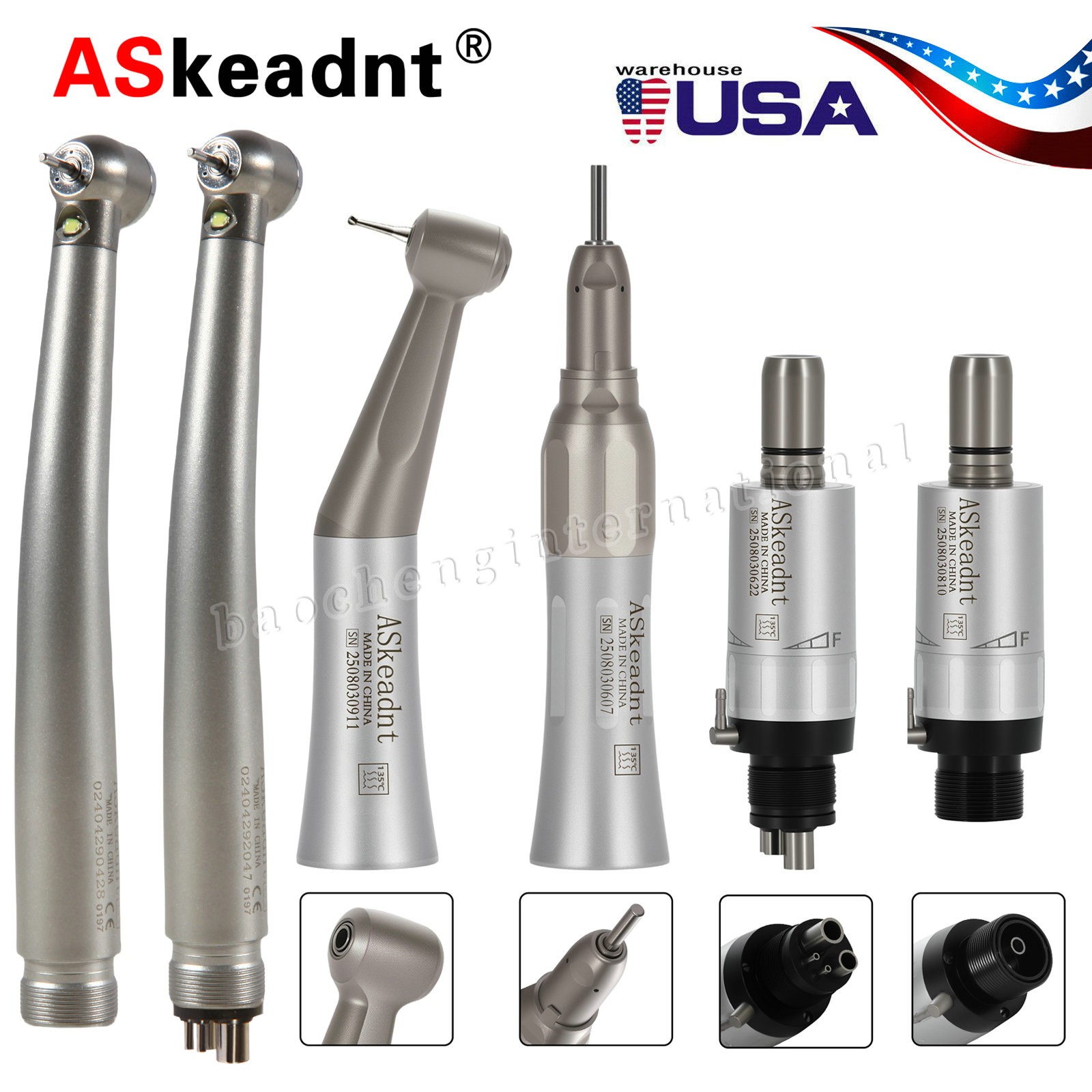 Dental LED Optic Handpiece/6H Quick Coupling/Cartridge For NSK Ti-MAX X600L