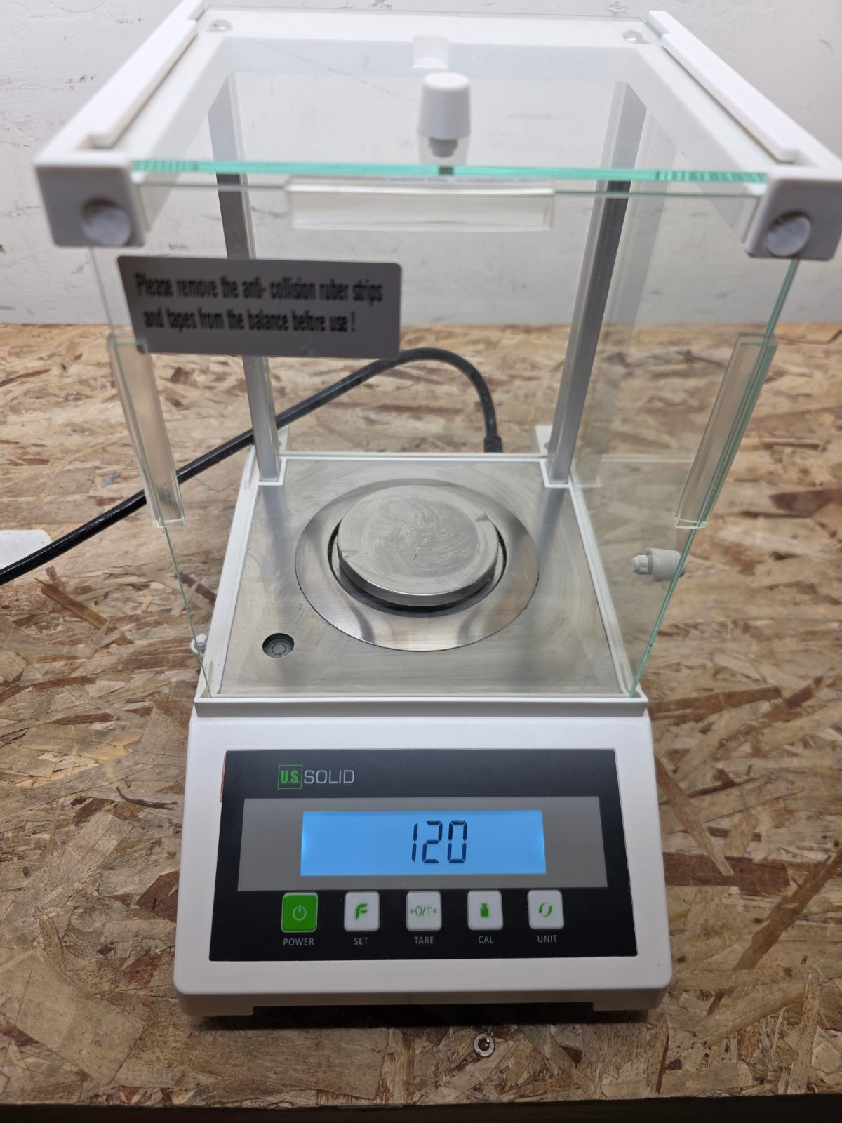 US Solid Balance Precision Lab Scale 0.0001g 320g Capacity Missing Left Panel
