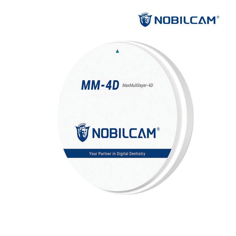 NOBILCAM MM-4D Zirconia Discs CAM/CAD Block,Translucency 98mm x 14/16/18/20/22mm