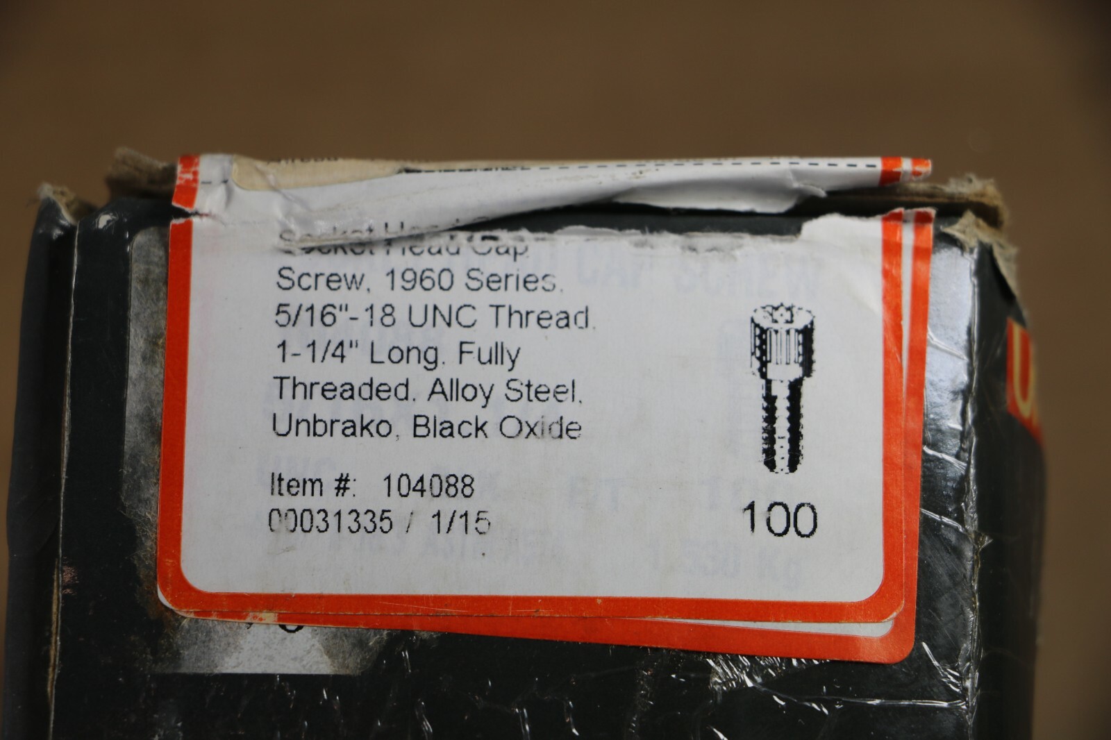 Unbrako 5/16″-18 X 1 1/4″ Socket Head Cap Screws #104088, 100 Pieces