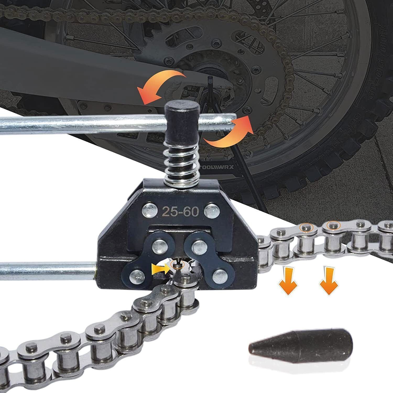 25-60 Chain Detacher Breaker Roller Chain Tools Kits for Motorcycle Go-Kart ATV