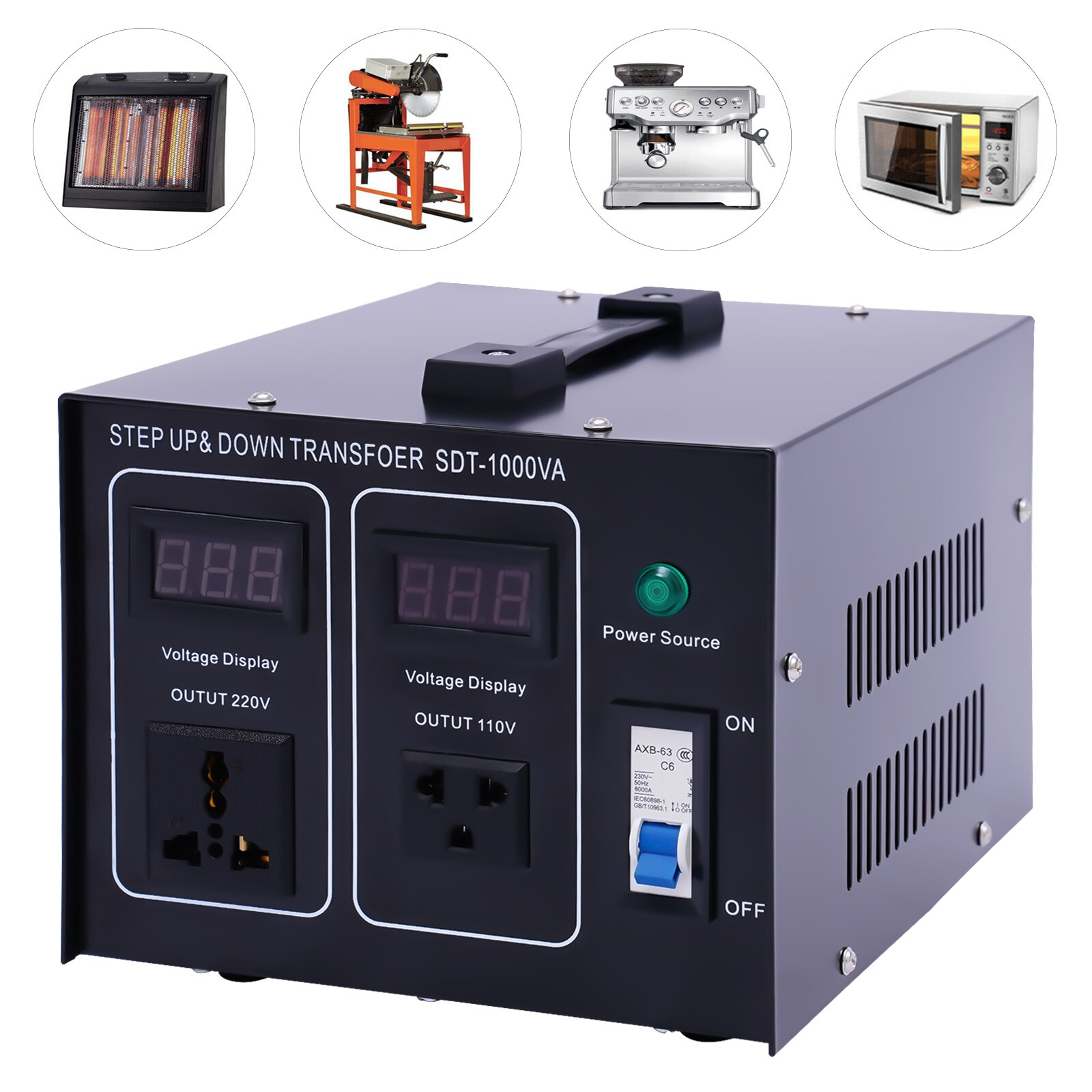 1000W Step Up Step Down Voltage Converter Transformer 220V to 110v 120v to 240V