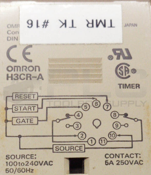 OMRON H3CR-A TIMER H3CRA 5A 250VAC 50/60HZ 0-30MIN