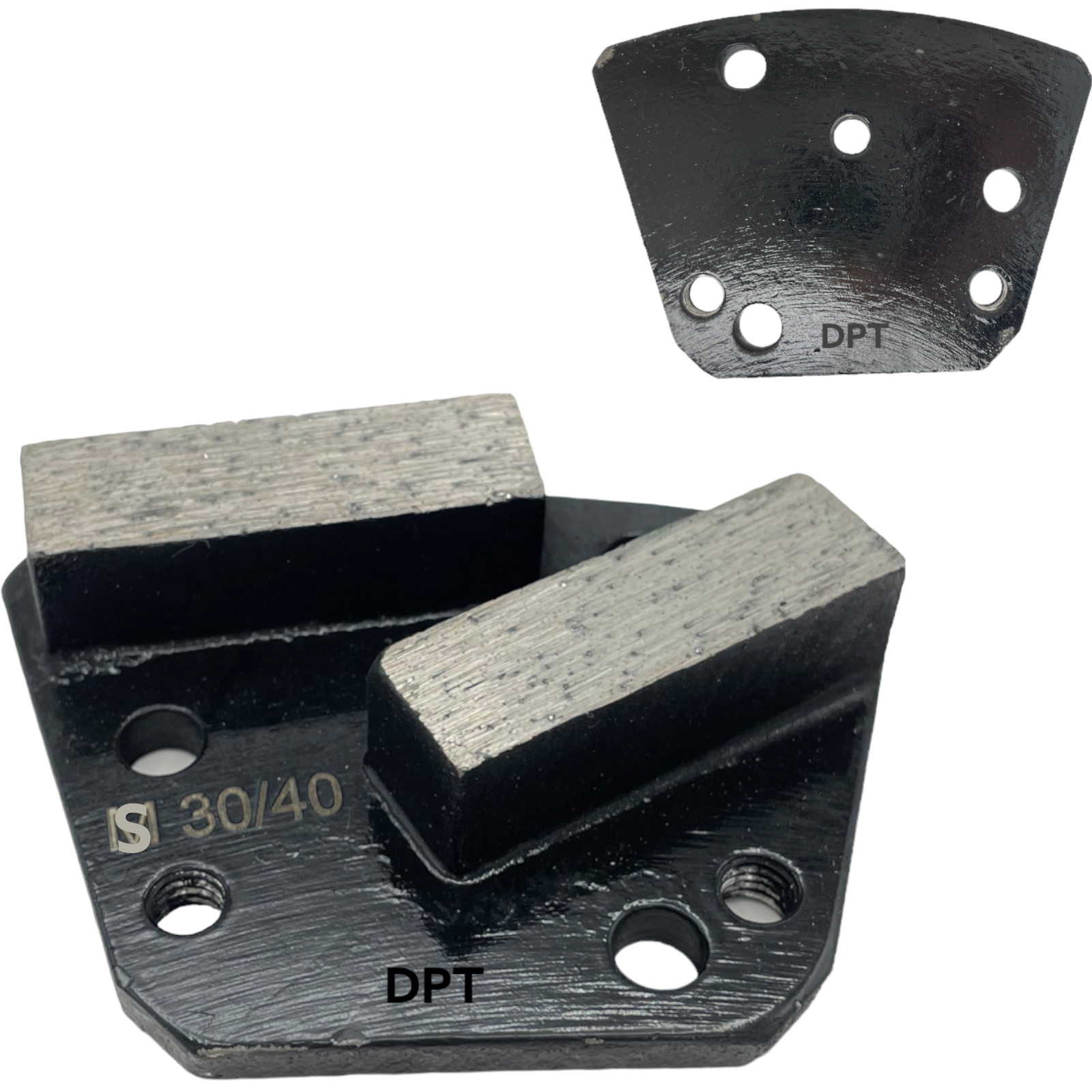 9 Pack Trapezoid Grinding Discs for Bolt on Concrete Floor Grinders Hard Bond
