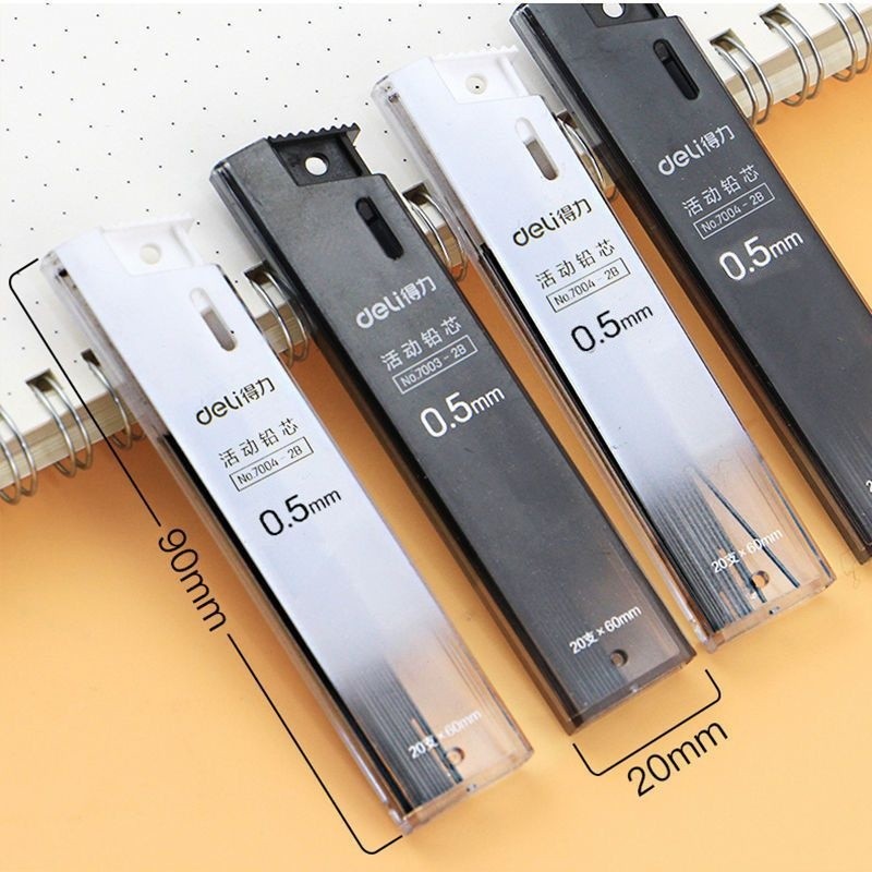 4 Box of 2B Mechanical Pencil Refill Propelling Automatic Pencil Lead 0.5mm