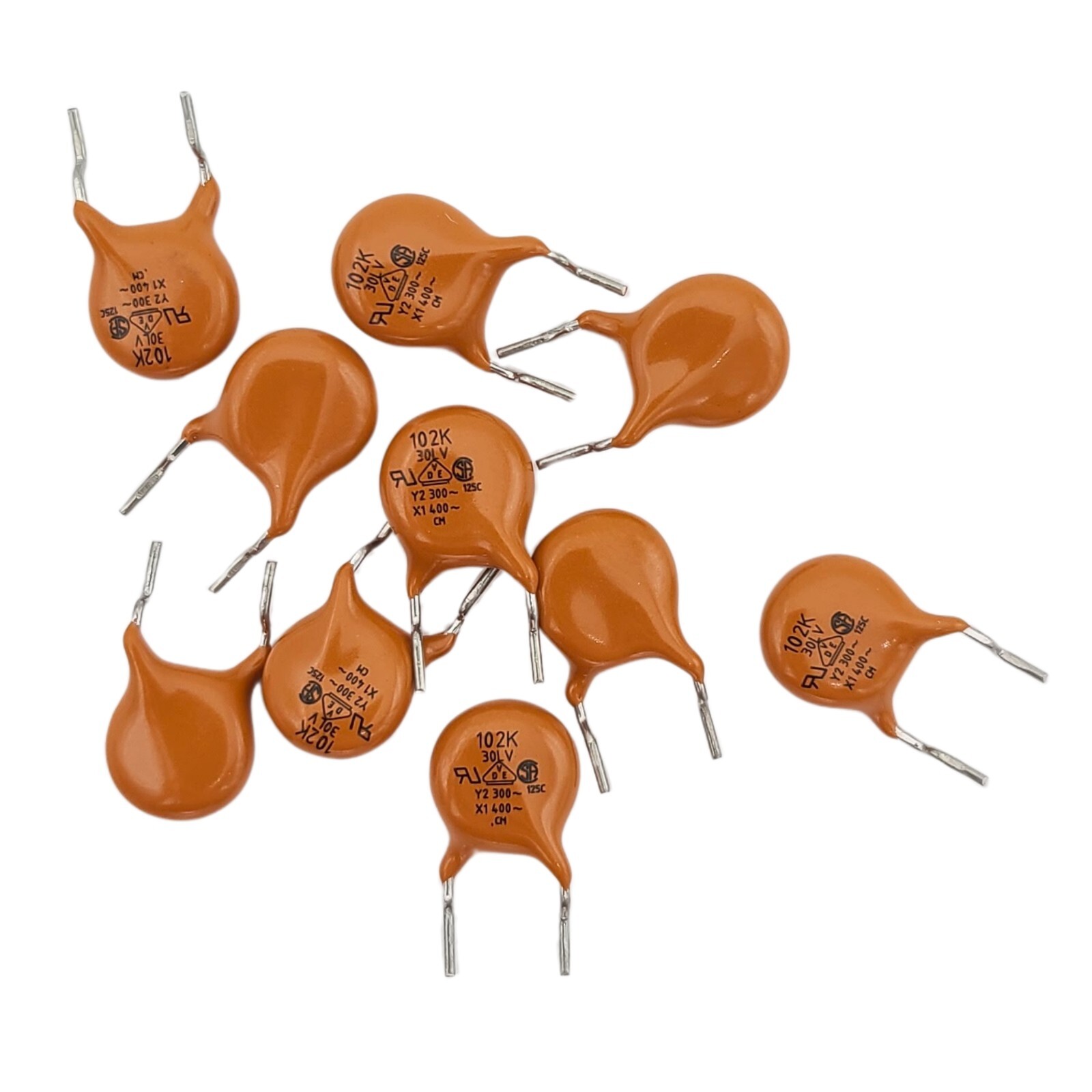50pcs Vishay 1000pf 1nF 102K Safety Capacitors EMI Suppression X1 400V Y2 300V