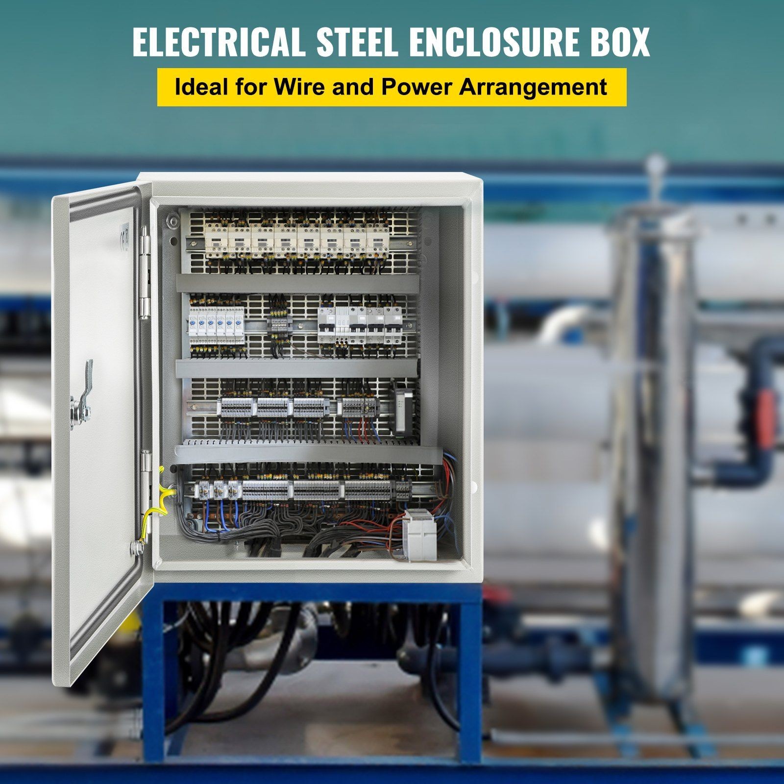 Sturdy Metal Enclosure 12x10x6inch IP66 Waterproof Electrical Box with Plate