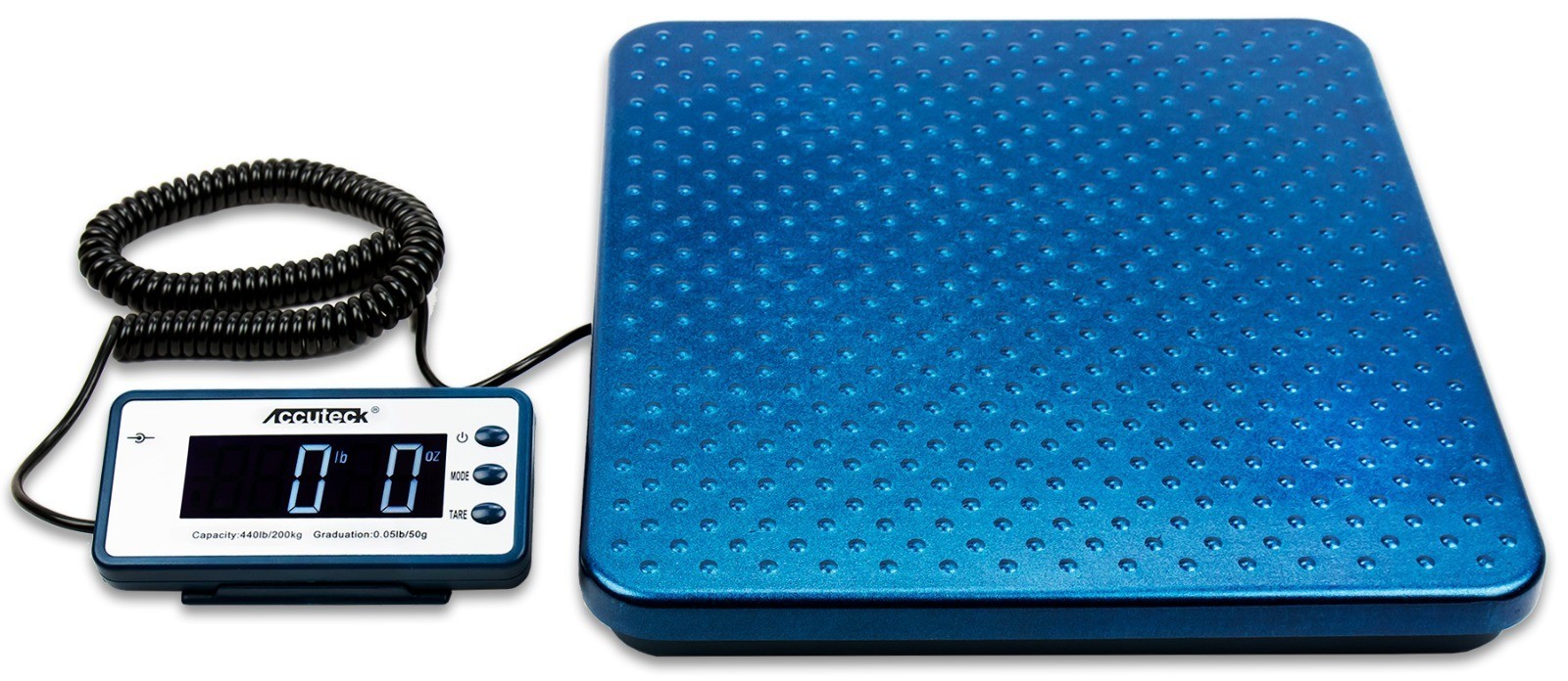 Digital Postal Scale 440lb Capacity Metal Platform Remote LCD Shipping Scale