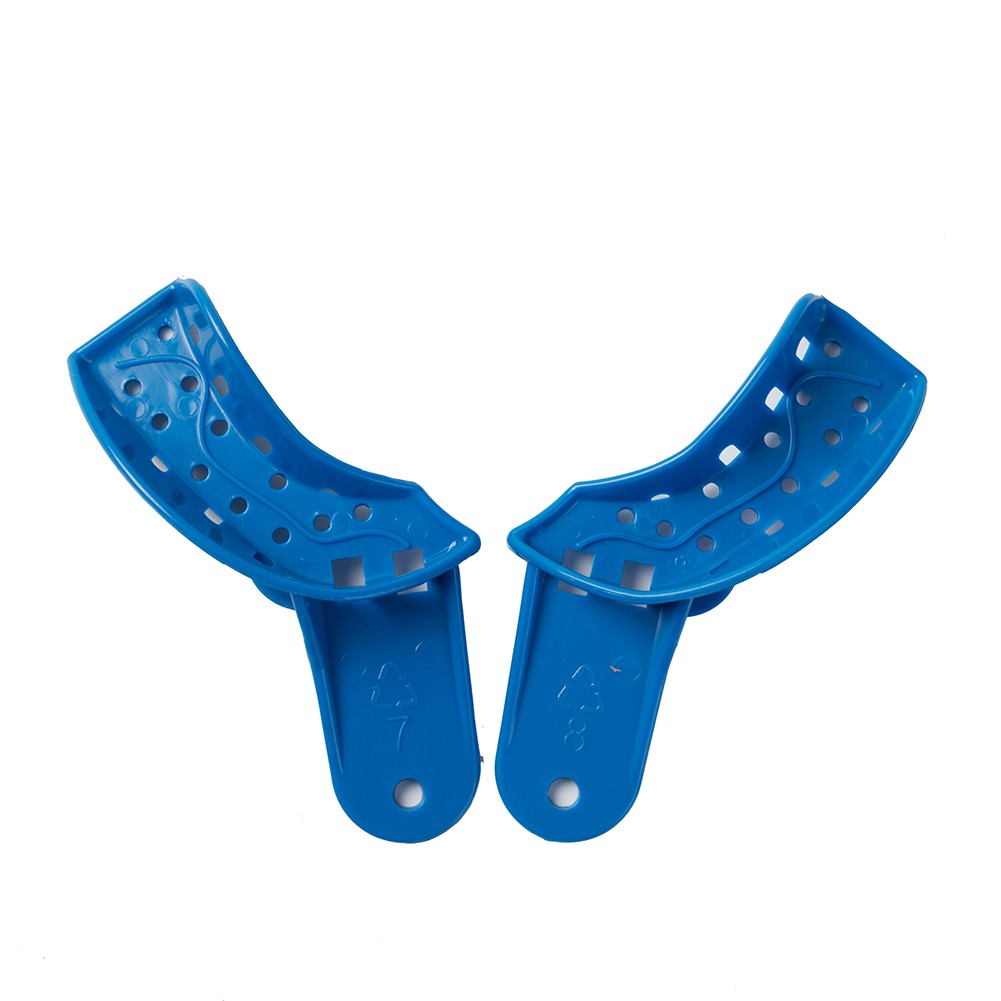 Dental Impression Trays Plastic Perforated 12PC Upper/Lower S/M/L/XL Easyinsmile