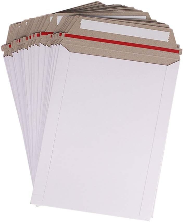 100-1000pcs 6×8 inch Photo Document Mailers Stay Flat Rigid Cardboard Envelopes