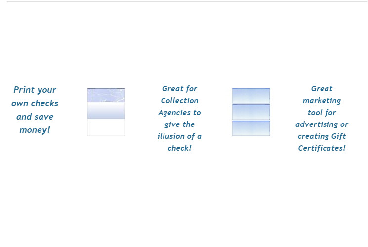 25 Blank Check Stock Paper – Check on Top – Burgundy