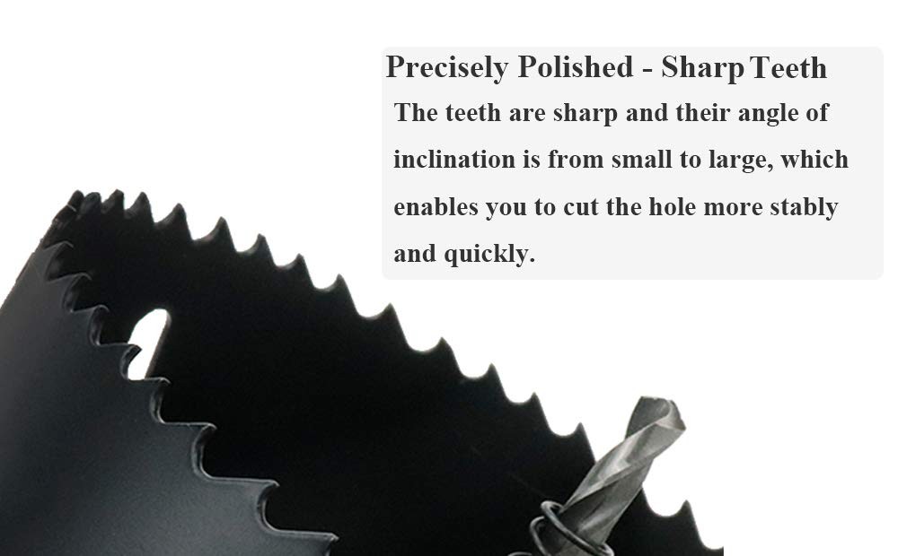 7.5-inch Hole Saw BI -Metal Drilling Cutter for Wood, 7.5″/190mm, Black